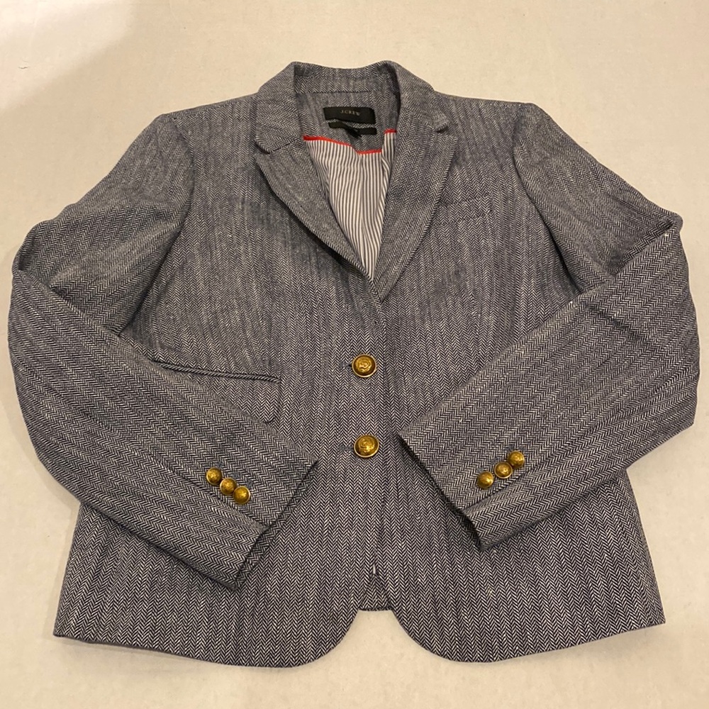 J. Crew Blue Blazer with Gold Buttons